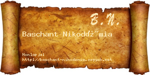 Baschant Nikodémia névjegykártya