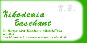 nikodemia baschant business card